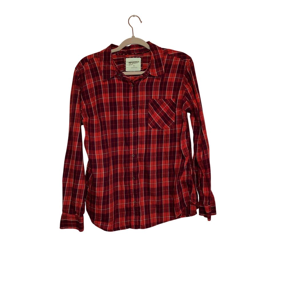 Arizona Red Snap up Holiday Flannel Size XL